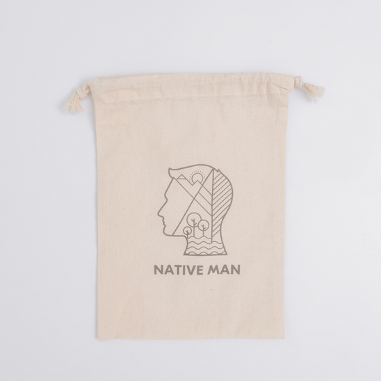 Native Man Medium Canvas Gift Bag